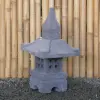  Product image 2 of the product “Japanese style Garden Lantern, made from Andesit Stone. Multipart. 50 cm Height, Roof is 30 cm width. ”